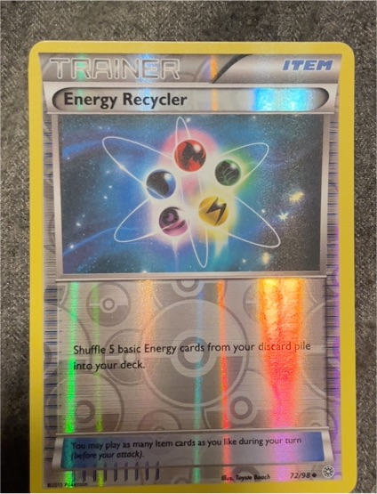 2016 Pokémon XY Ancient Origins #72 Energy Recycler — front