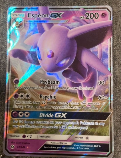 2017 Pokemon Sun & Moon #61 Espeon GX — front