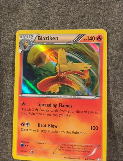 2015 Pokémon Primal Clash #28 Blaziken — front