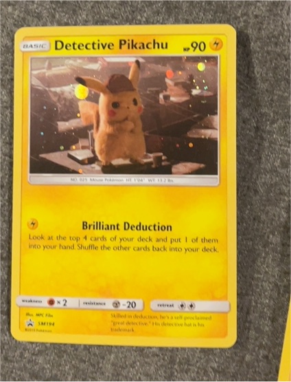 2019 Pokemon Black Star Promo #SM194 Detective Pikachu — front