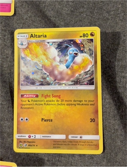2019 Pokemon Dragon Majesty #40a Altaria Alternate Art — front