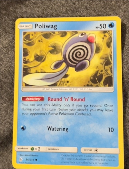 2019 Pokémon Sun & Moon Unbroken Bonds #36 Poliwag — front