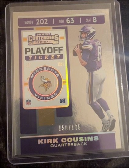 2019 Panini Contenders Playoff Ticket #63 Kirk Cousins — front