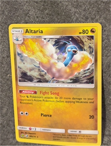 2017 Pokemon Dragon Majesty #40a/70 Altaria — front