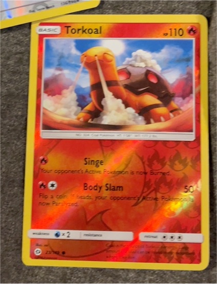 2017 Pokémon Sun & Moon #23 Torkoal — front
