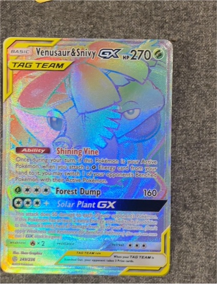 2019 Pokémon #249 Venusaur & Snivy GX — front