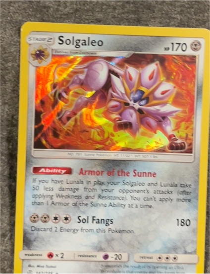 2019 Pokémon Cosmic Eclipse #142 Solgaleo — front