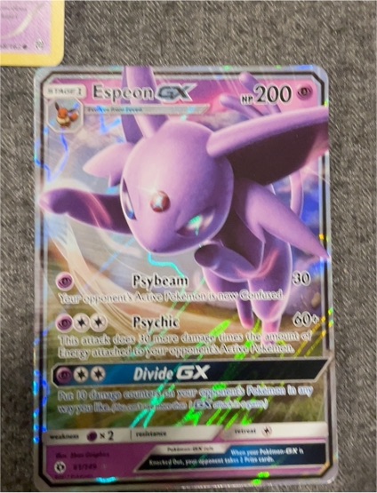 2017 Pokémon Sun & Moon #61 Espeon GX — front