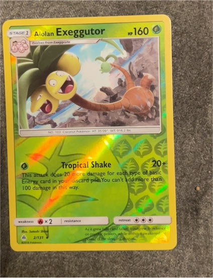 2018 Pokémon #2 Alolan Exeggutor — front