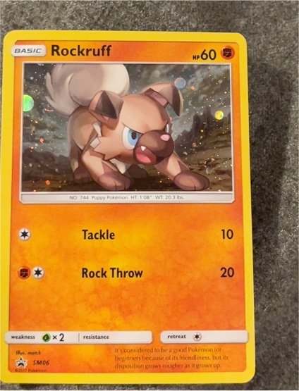 2017 Pokémon SM06 Rockruff — front