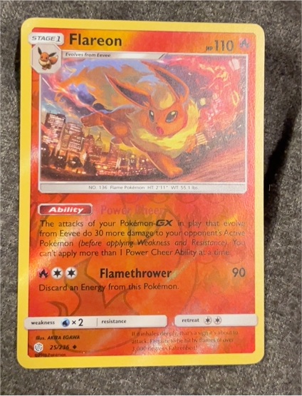 2019 Pokemon Cosmic Eclipse #25 Flareon — front