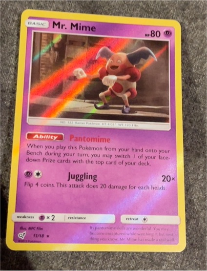 2019 Pokémon Detective Pikachu #11 Mr. Mime — front