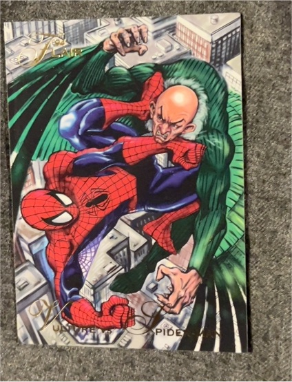 1994 Flair Marvel Annual #8 Vulture vs Spider-Man — front