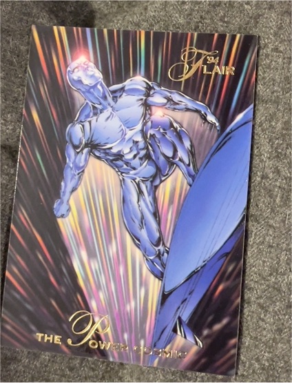 1994 Flair Marvel Annual #21 The Power Cosmic Silver Surfer — front