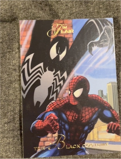 1994 Fleer Flair Marvel Annual #48 The Black Costume Spider-Man — front