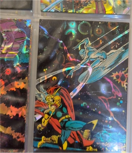1992 Comic Images Marvel Silver Surfer #36 Thor & Silver Surfer — front