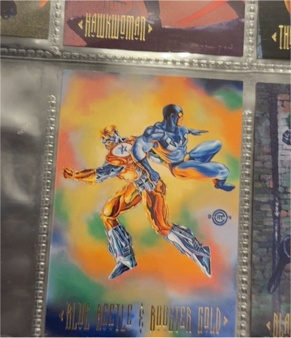 1994 Skybox Master Series DC #86 Blue Beetle & Booster Gold — front