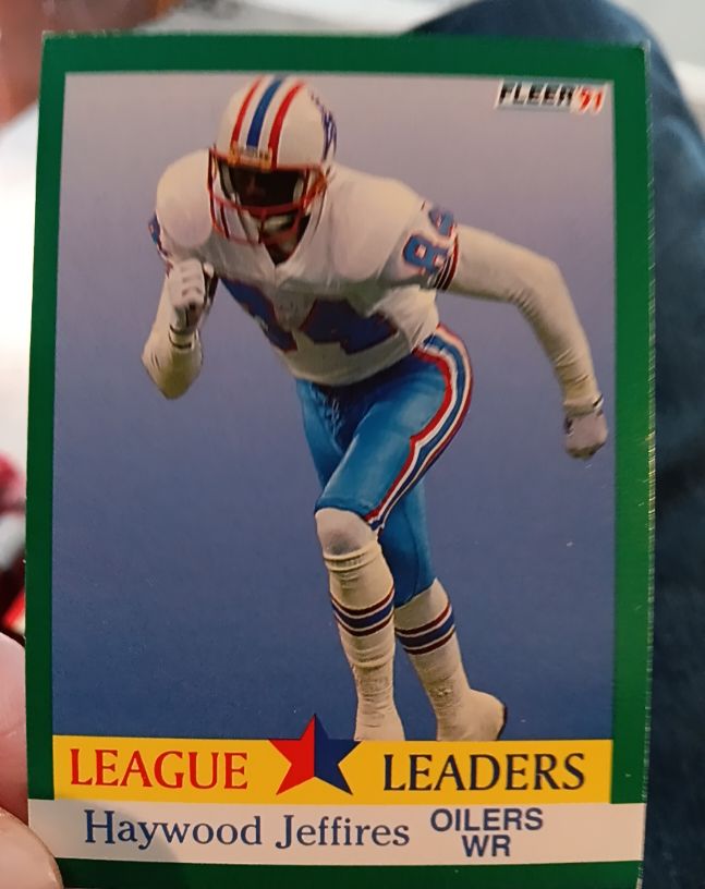 1991 Fleer #412 Haywood Jeffires Houston Oilers — front