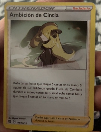 2022 Pokémon Sword & Shield Brilliant Stars #138 Cynthia's Ambition — front