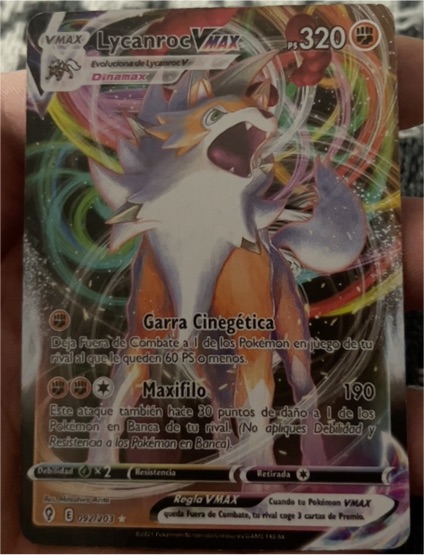 2021 Pokemon Sword & Shield Evolving Skies #092 Lycanroc VMAX — front