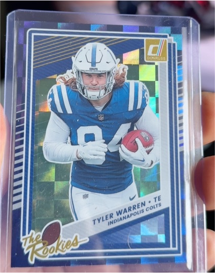 2025 Donruss #9 Tyler Warren The Rookies — front
