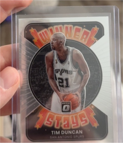 2021-22 Donruss Optic #19 Tim Duncan Winner Stays — front