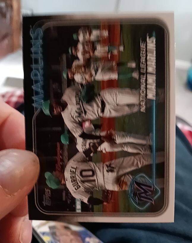2024 Topps #252 Miami Marlins Team Leaders — front