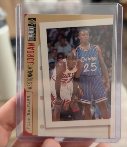 1996 Upper Deck Collector's Choice Assignment #362 Michael Jordan vs Nick Anderson — front