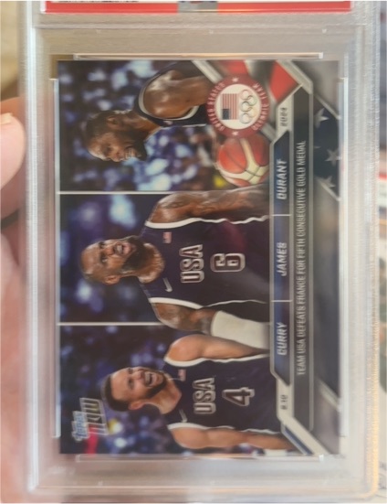 2024 Topps Now Olympic Games #26 Stephen Curry LeBron James Kevin Durant — front