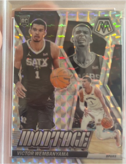 2023-24 Panini Mosaic Montage #7 Victor Wembanyama Rookie RC — front