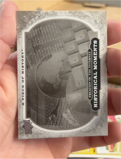 2008 Upper Deck A Piece of History Historical Moments Creation of the Internet — front