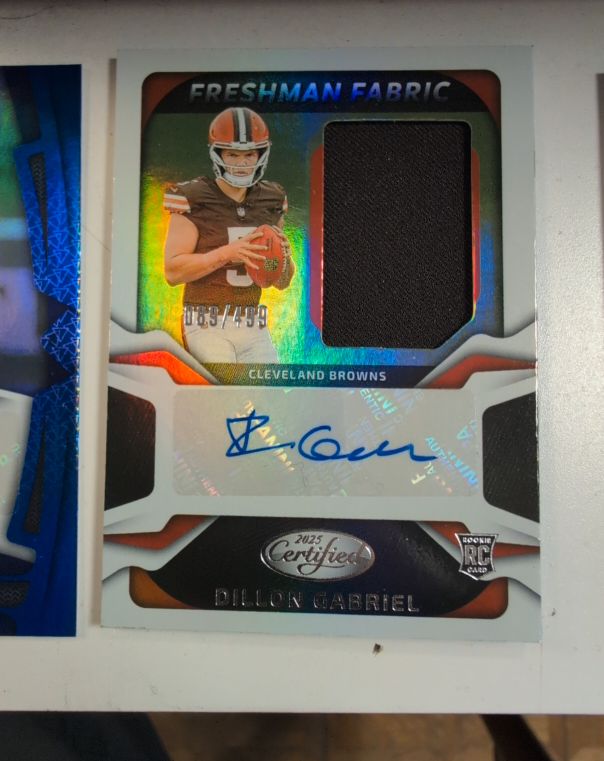 2025 Panini Certified Freshman Fabric #FBC-DG Dillon Gabriel — front