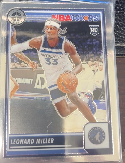 2023-24 Panini NBA Hoops Premium Stock #80 Leonard Miller — front