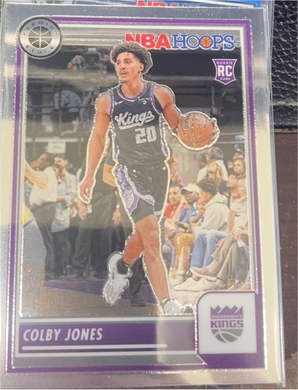 2023-24 Panini NBA Hoops Premium Stock #49 Colby Jones Rookie Card — front