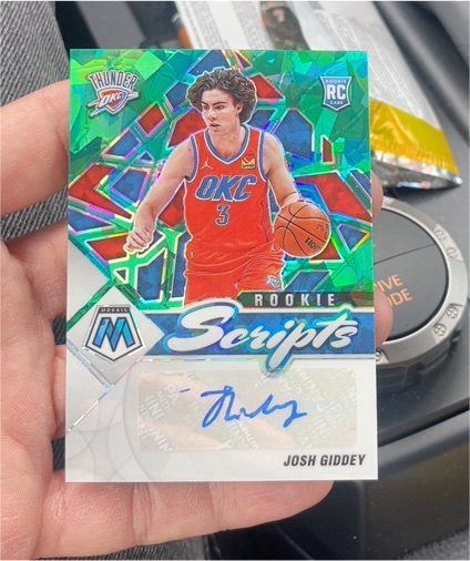 2021-22 Panini Mosaic Rookie Scripts #RS-JGD Josh Giddey — front