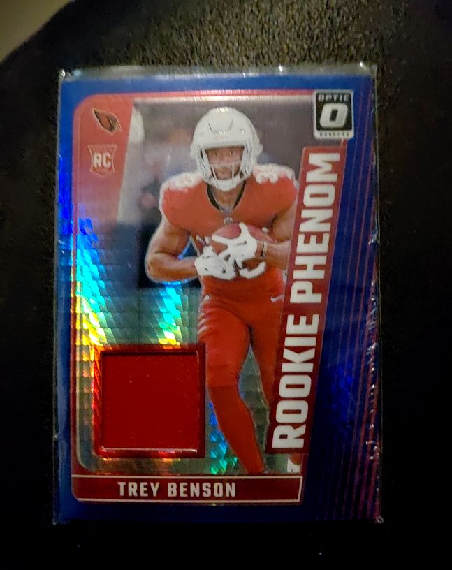 2024 Panini Donruss Optic #RPB-TBN Trey Benson Rookie Phenom Blue Hyper Prizm — front