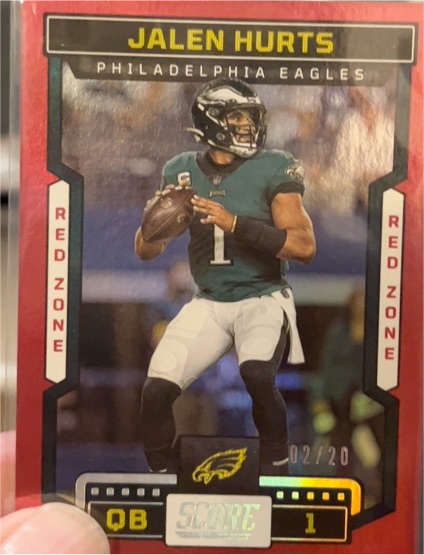 2023 Panini Score #242 Jalen Hurts Philadelphia Eagles — front