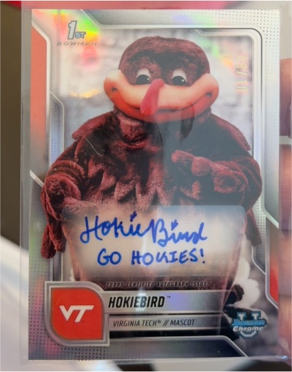 2025 Bowman U Chrome Mascot #BCM-VT HokieBird Virginia Tech — front