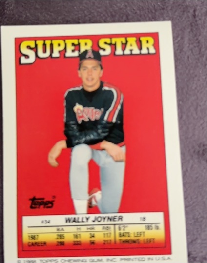 1988 Topps Stickers #34 Wally Joyner — front
