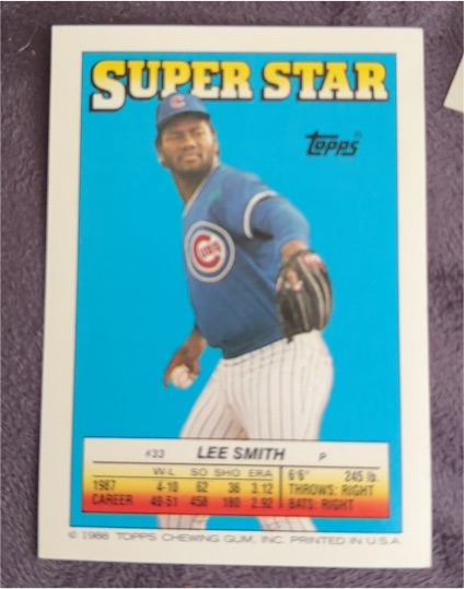 1988 Topps #33 Lee Smith — front