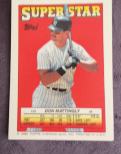 1988 Topps Super Star Sticker Back #35 Don Mattingly — front