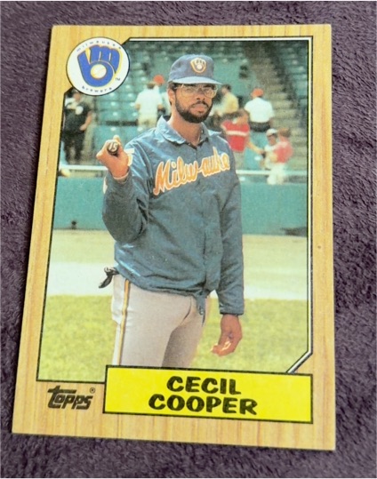 1987 Topps #10 Cecil Cooper — front