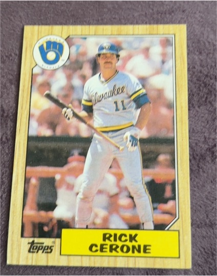 1987 Topps #129 Rick Cerone Milwaukee Brewers — front