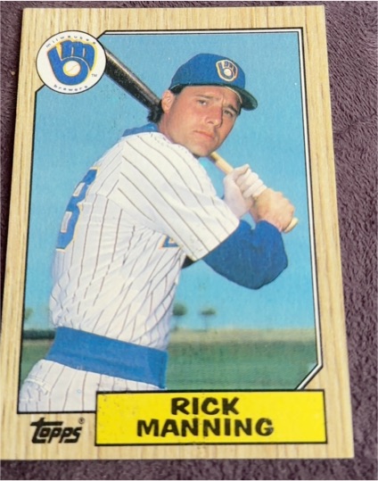 1987 Topps #706 Rick Manning Milwaukee Brewers — front
