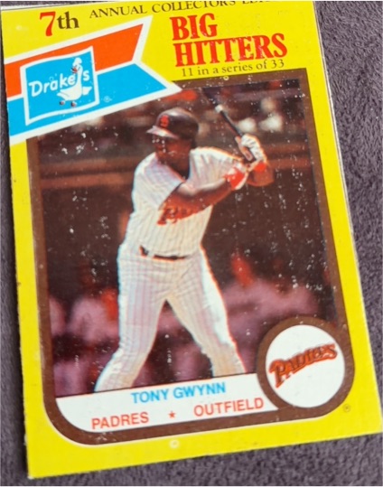 1987 Drake's Big Hitters #11 Tony Gwynn — front