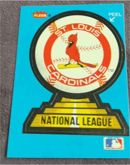 1987 Fleer #NNO St. Louis Cardinals Team Stickers — front