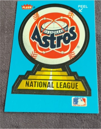 1987 Fleer #NNO Houston Astros Team Sticker — front