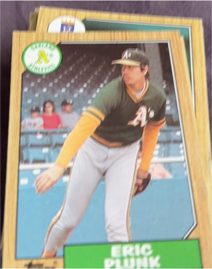 1987 Topps #587 Eric Plunk — front