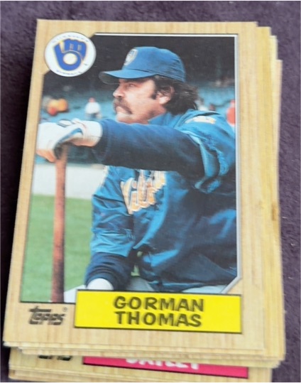 1987 Topps #495 Gorman Thomas — front