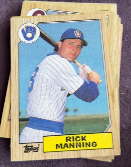 1987 Topps #706 Rick Manning — front